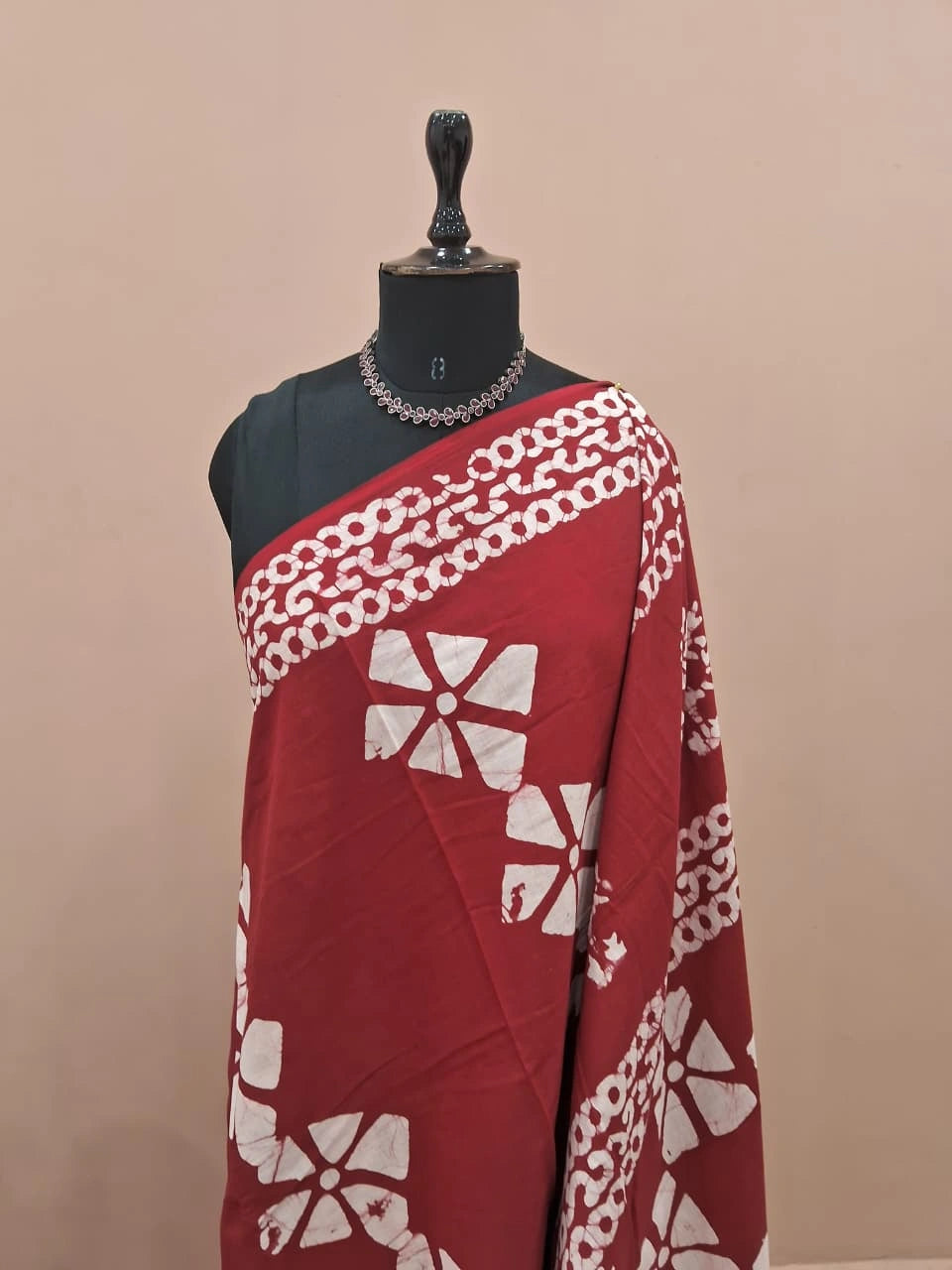 Traditional Candy Red Soft Cotton Saree 1