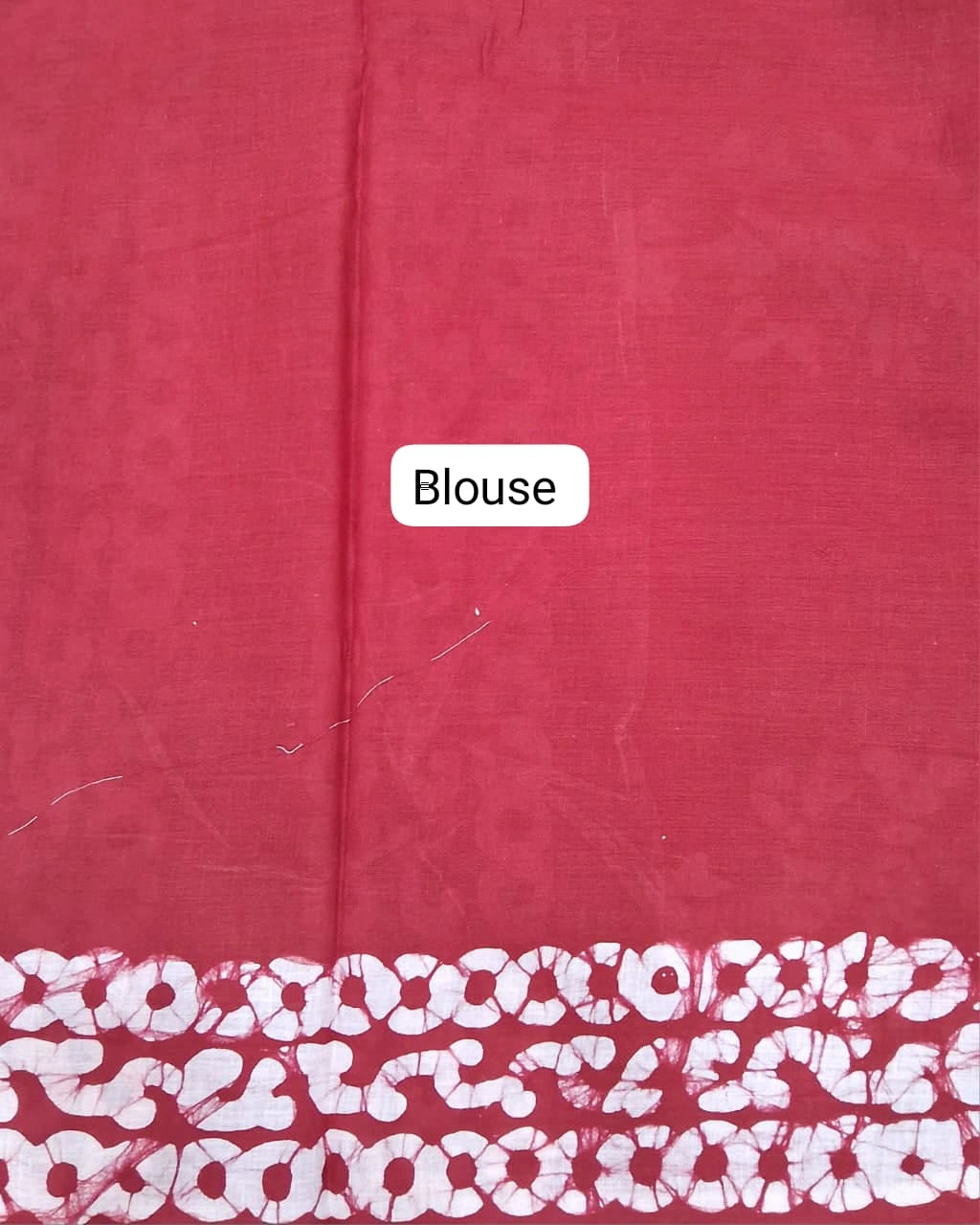 Traditional Candy Red Soft Cotton Saree Blouse