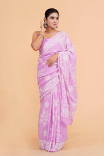 Pastel Lavender Handloom Soft Cotton Saree