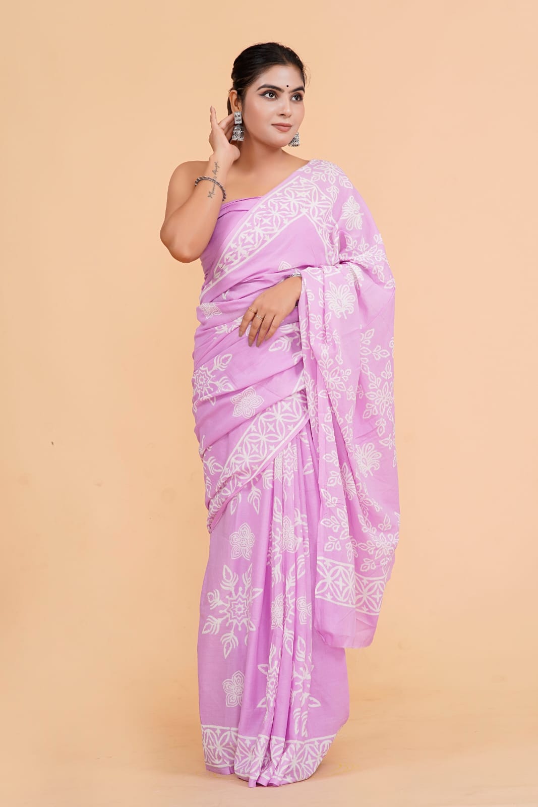 Pastel Lavender Handloom Soft Cotton Saree