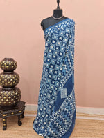 Indigo Blue Soft Cotton Saree
