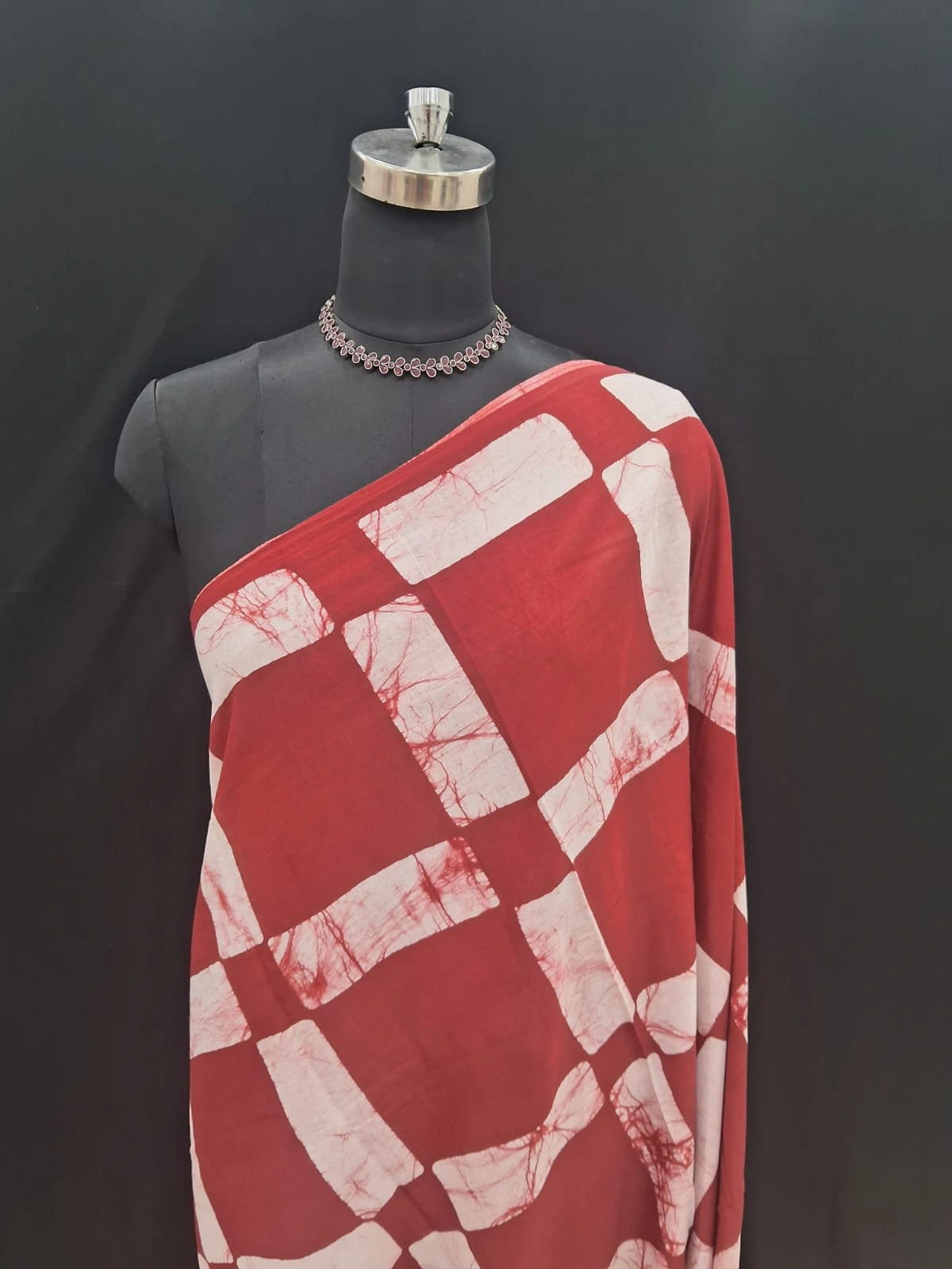 Graceful Rust Red Soft Cotton Saree 1