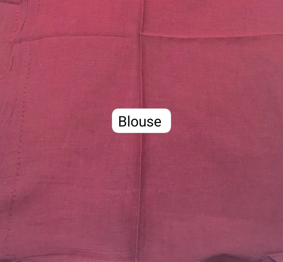 Graceful Rust Red Soft Cotton Saree Blouse