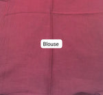 Graceful Rust Red Soft Cotton Saree Blouse