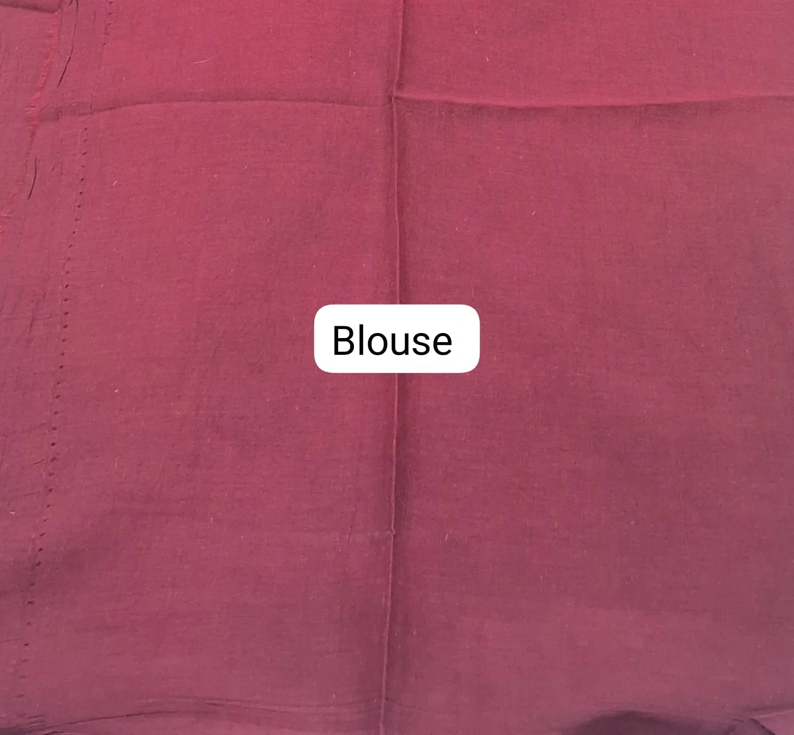 Graceful Rust Red Soft Cotton Saree Blouse