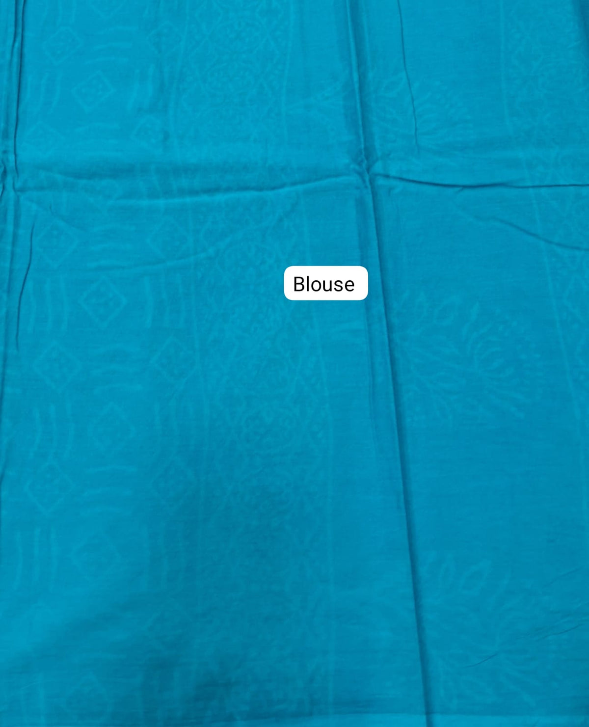 Aqua Blue Soft cotton Saree blouse