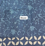 Elegant Indigo Soft Cotton Saree blouse