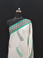 Minimal White Soft Cotton Saree 1