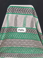 Minimal White Soft Cotton Saree Pallu