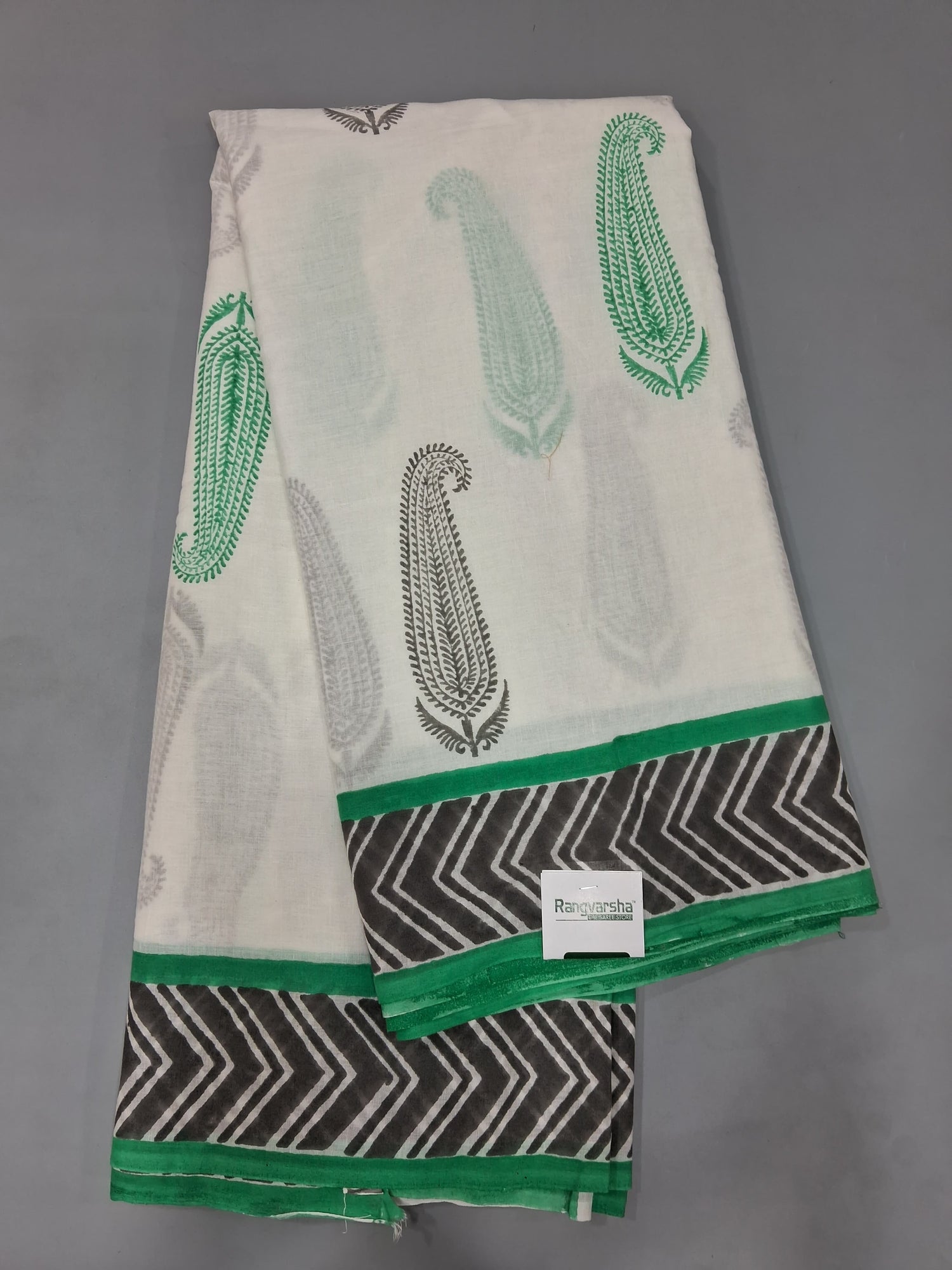 White Soft Cotton Saree