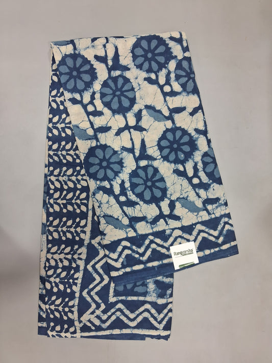 White Soft Cotton Saree 