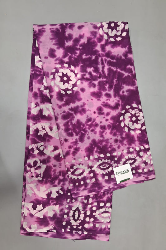 Raspberry pink soft cotton sarees