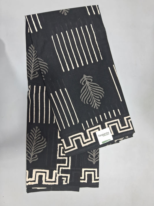 Black Soft Cotton Saree