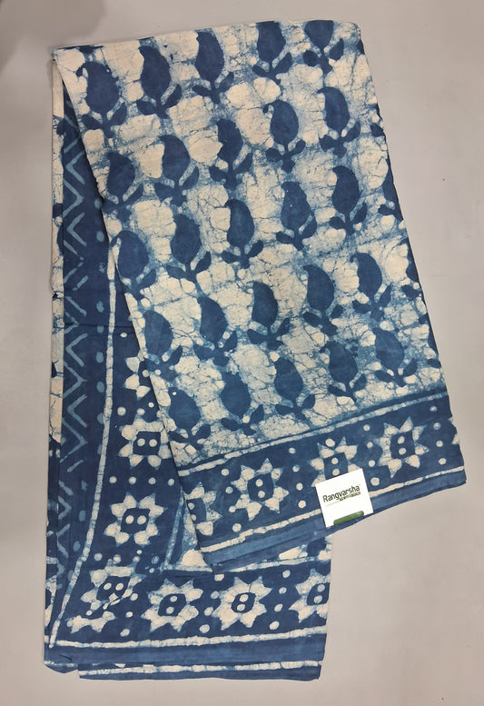 White Soft Cotton Saree