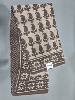 Beige Elegant Soft Cotton Saree