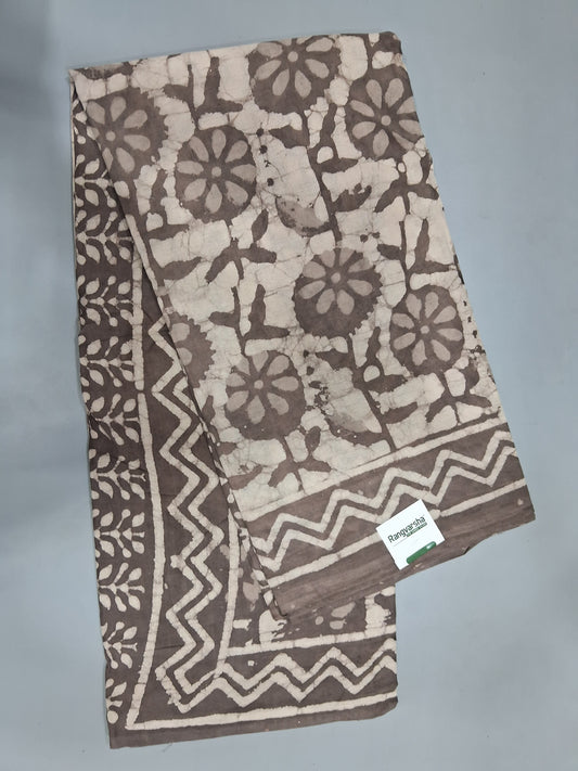 White Soft Cotton Saree