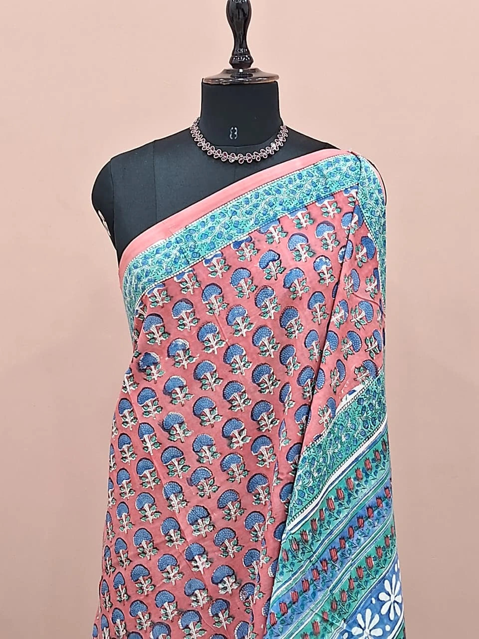 Elegant Rust Red Soft Cotton Saree 1