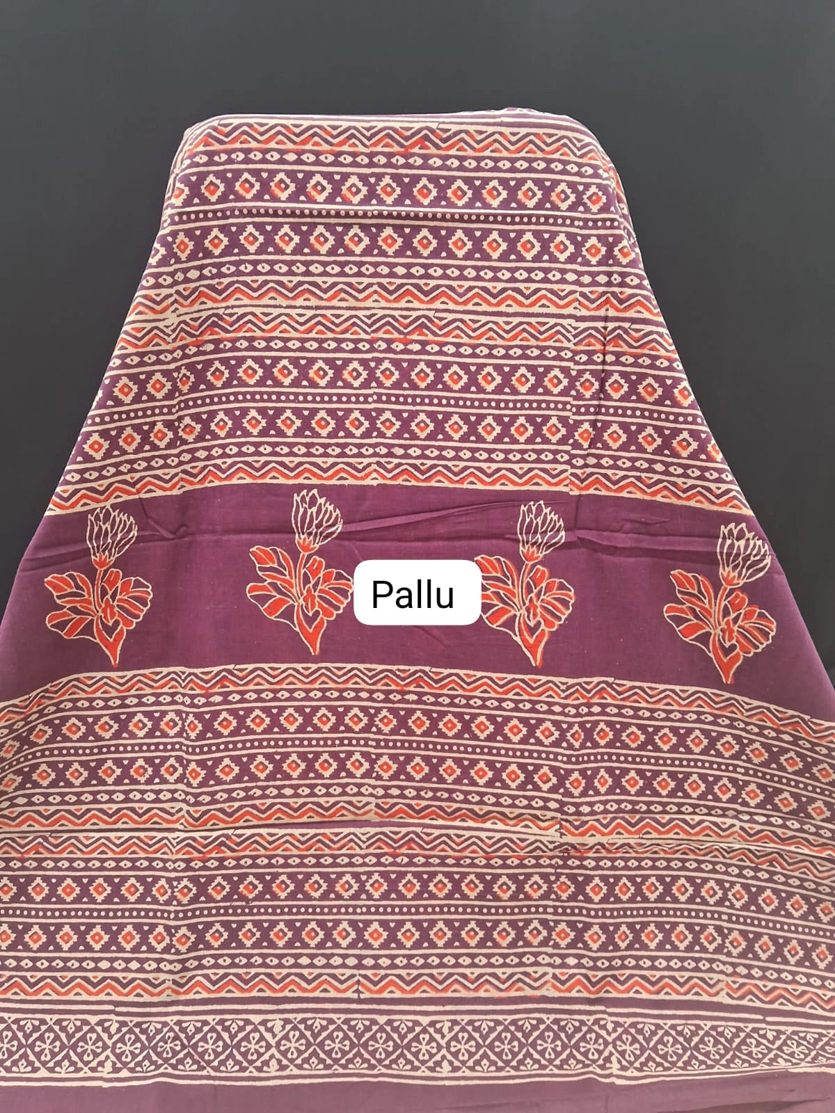 Maroon Breeze Everyday Soft Cotton Saree Pallu