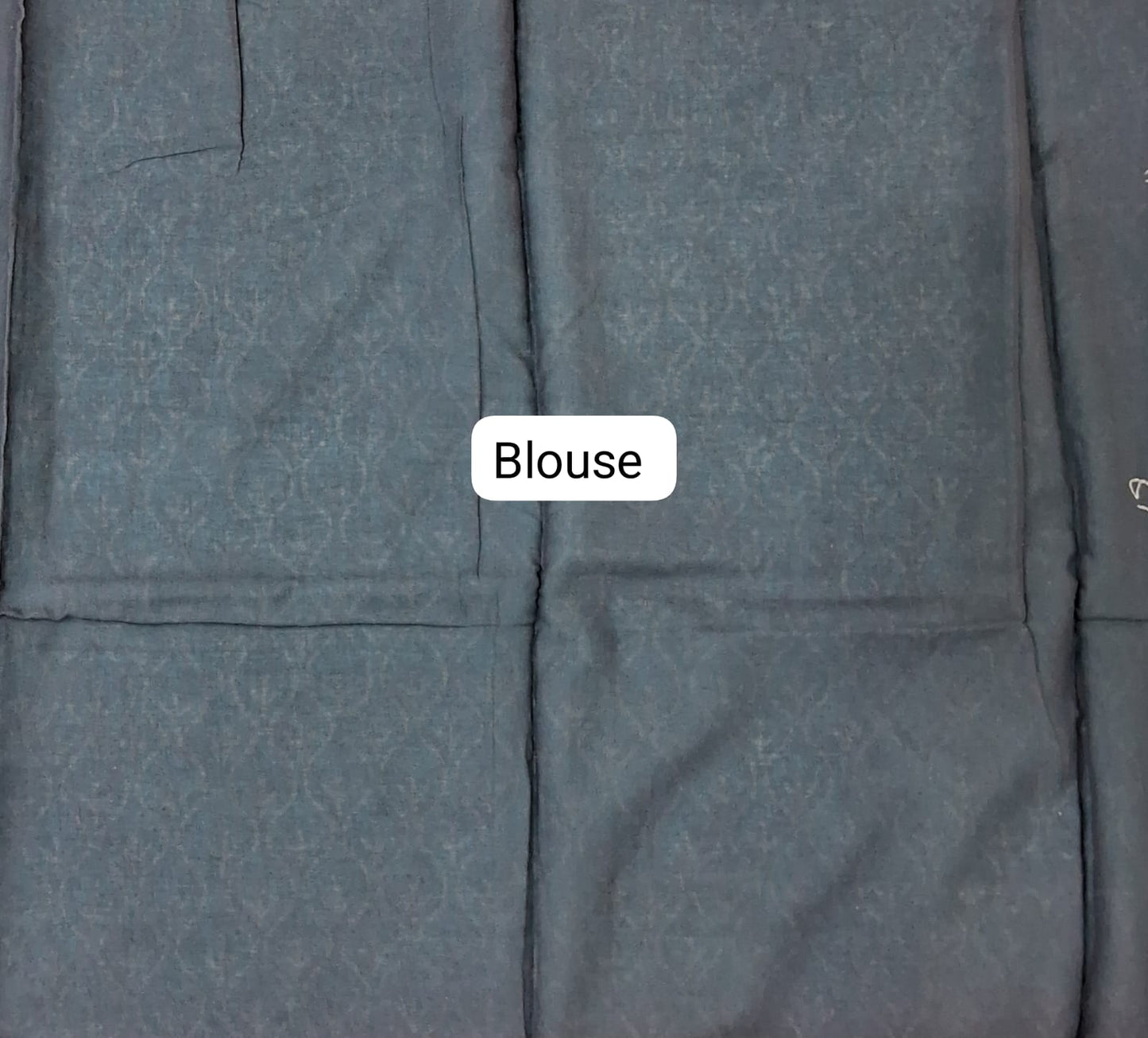 Sky Blue Soft Cotton Saree Blouse