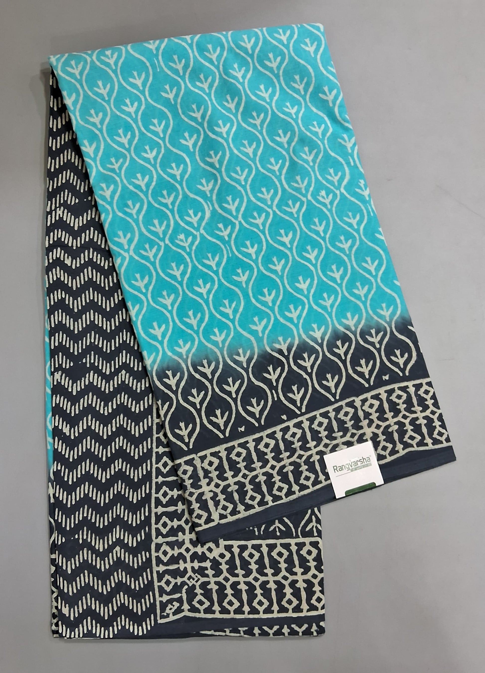 Sky Blue Soft Cotton Saree