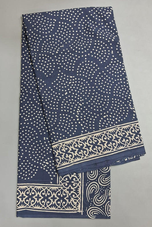 Blue Soft Cotton Saree
