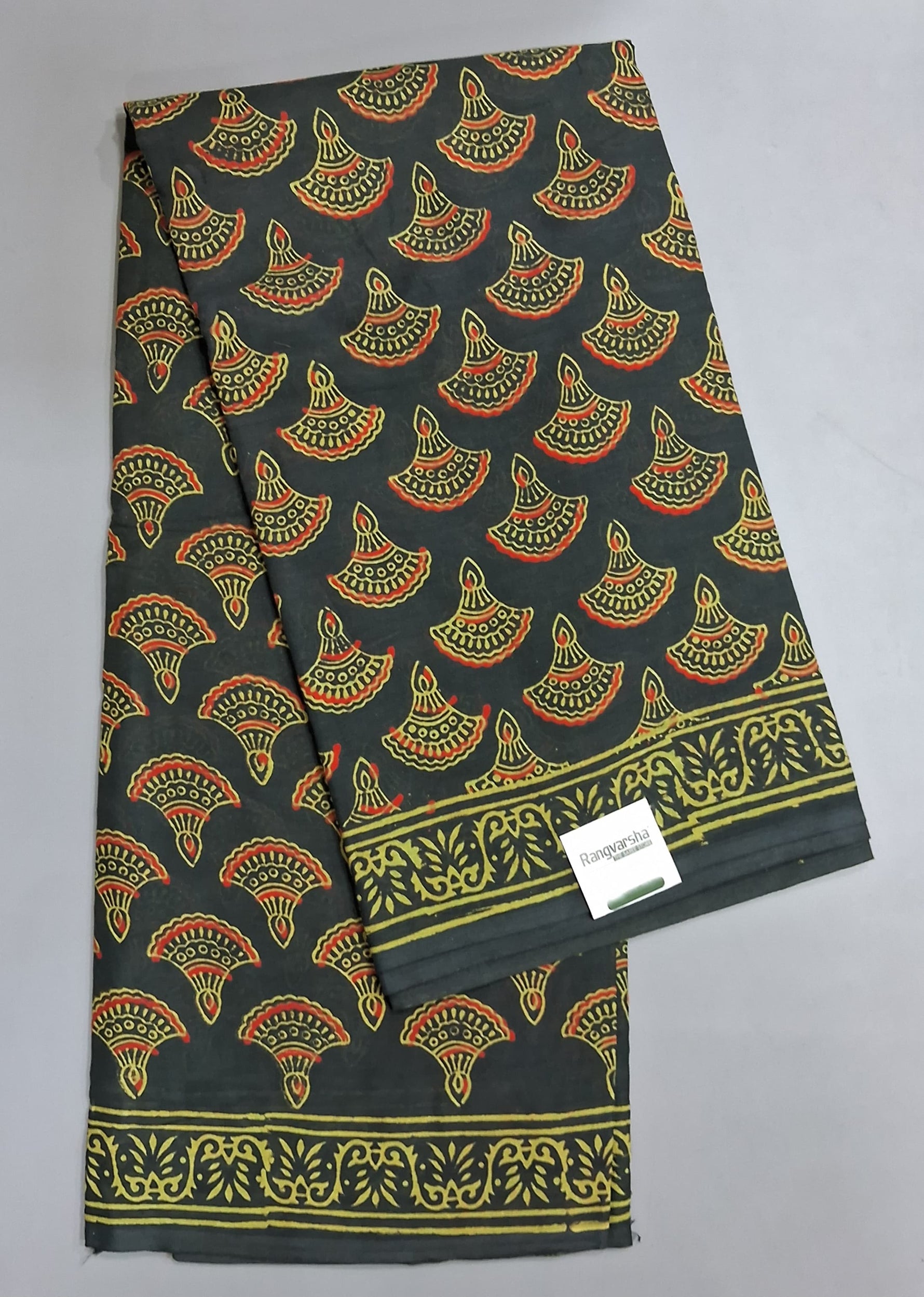 Bottle Green Soft Cotton Saree