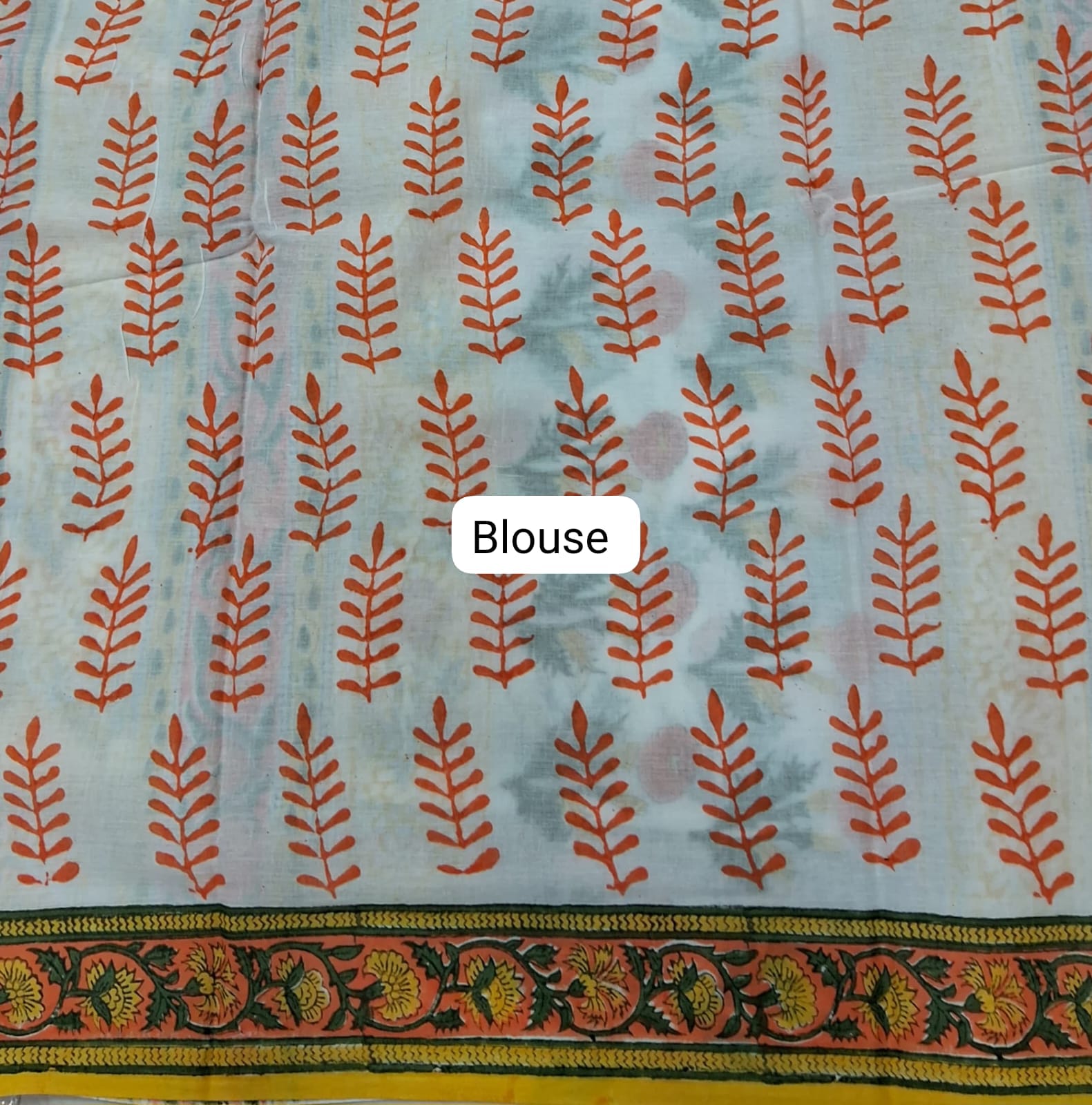 White Soft Cotton Saree blouse