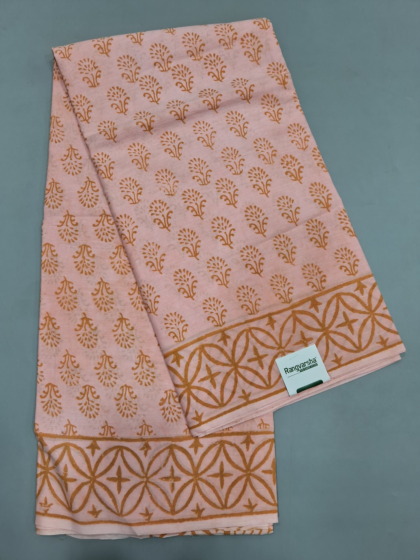 Blush Pink Soft Cotton Saree
