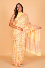 Buttercup Yellow Soft Cotton Saree