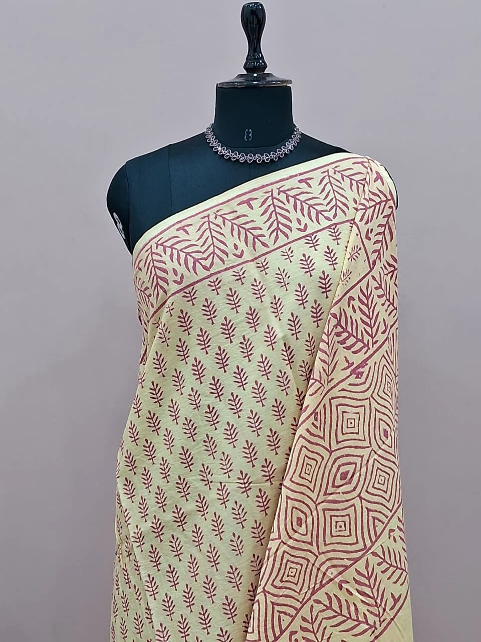 Buttercup Yellow Soft Cotton Saree 1