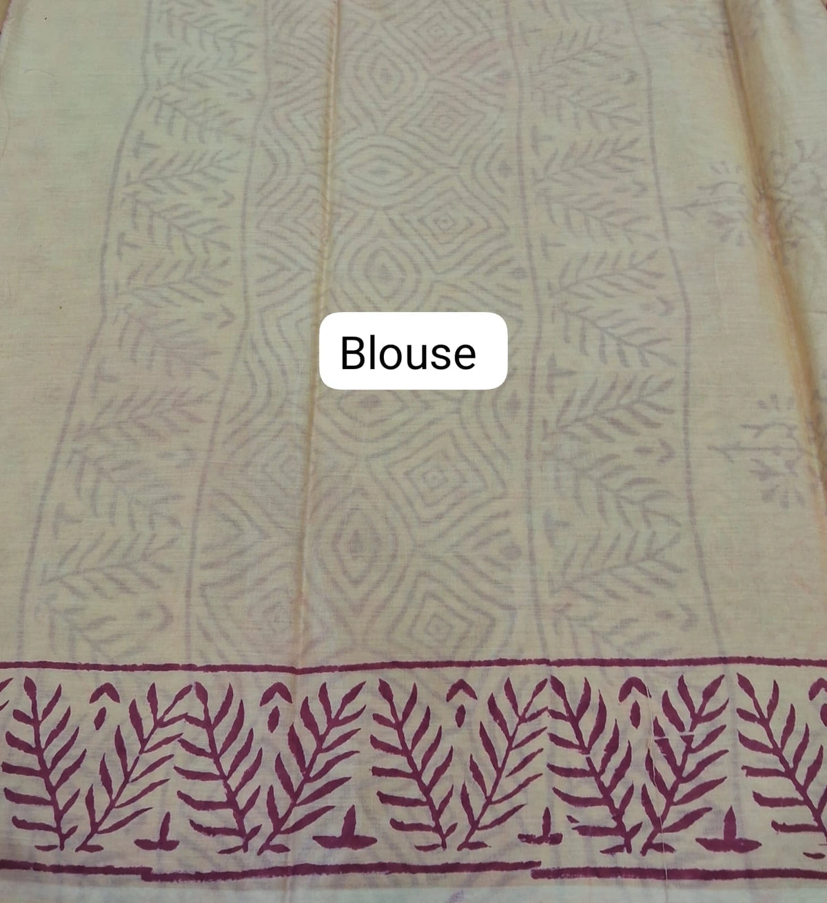 Buttercup Yellow Soft Cotton Saree Blouse