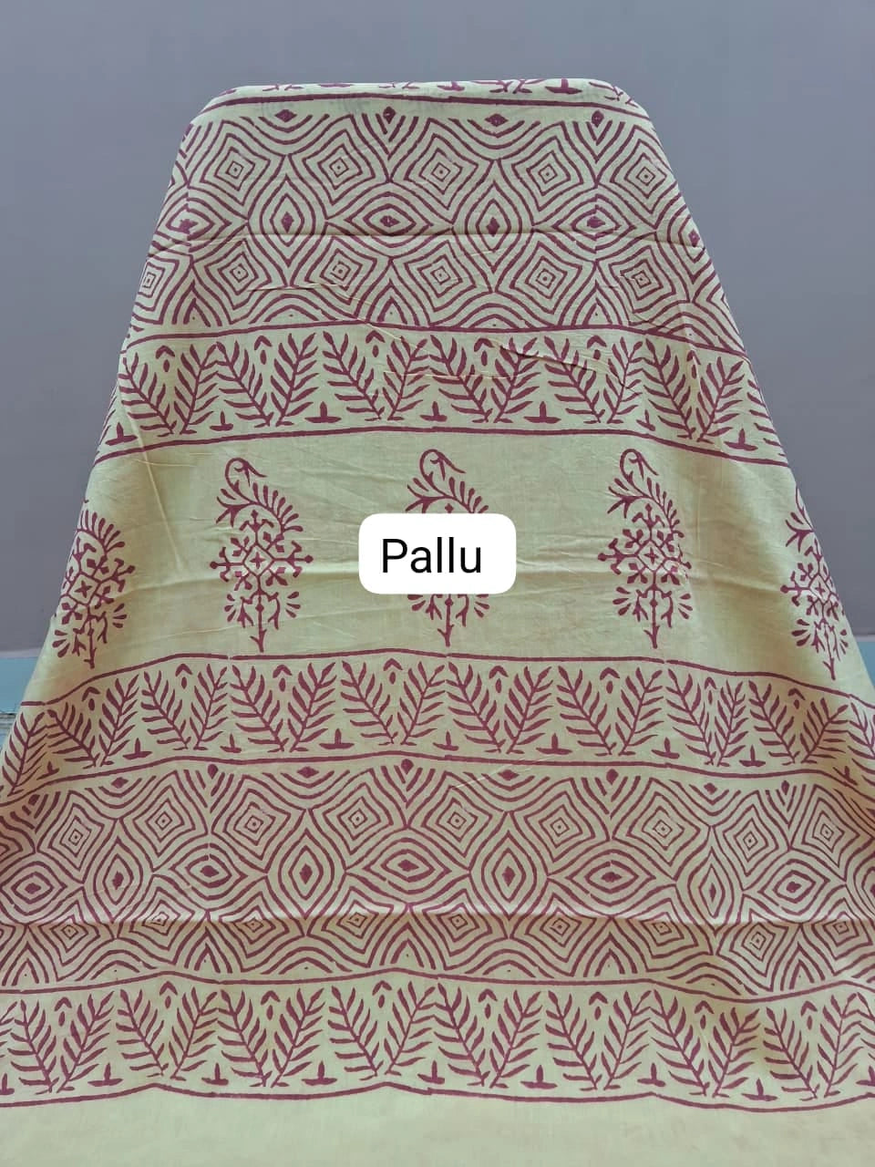 Buttercup Yellow Soft Cotton Saree Pallu