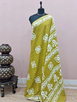 Elegant  Green Soft Cotton Saree