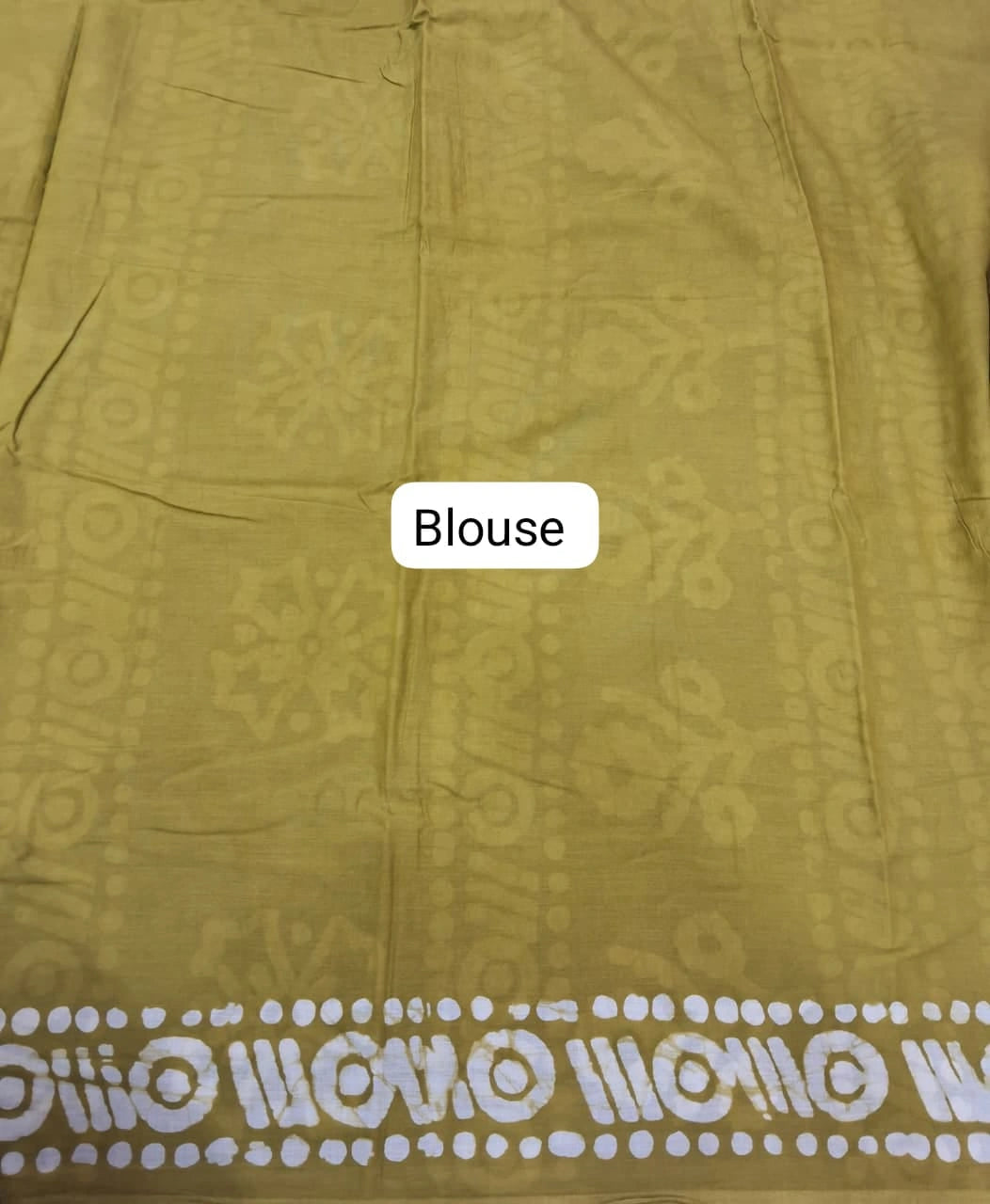 Elegant  Green Soft Cotton Saree Blouse