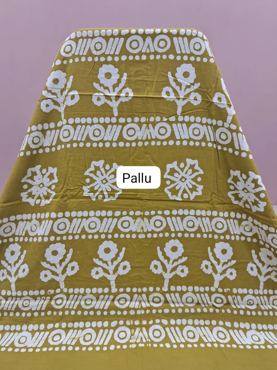 Elegant  Green Soft Cotton Saree Pallu