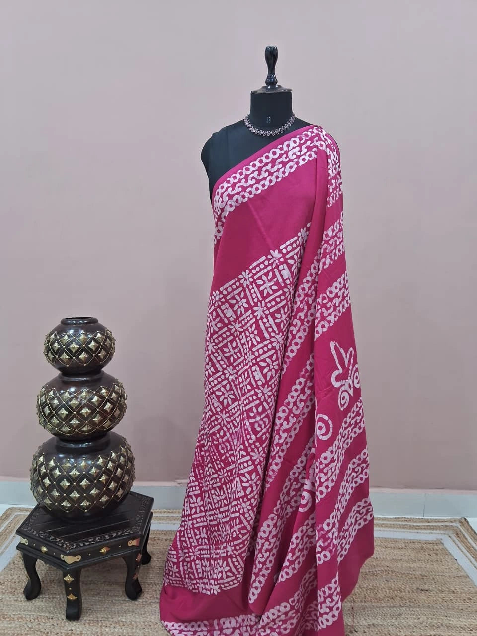 Sorbet Pink Soft Cotton Saree
