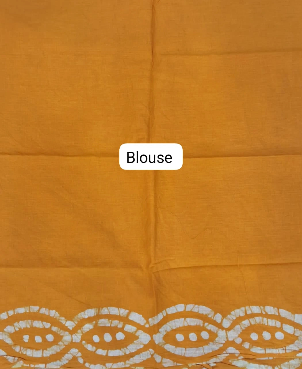 Mango Yellow Soft Cotton Saree Blouse