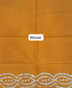 Mango Yellow Soft Cotton Saree Blouse