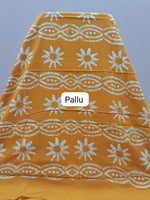 Mango Yellow Soft Cotton Saree Pallu