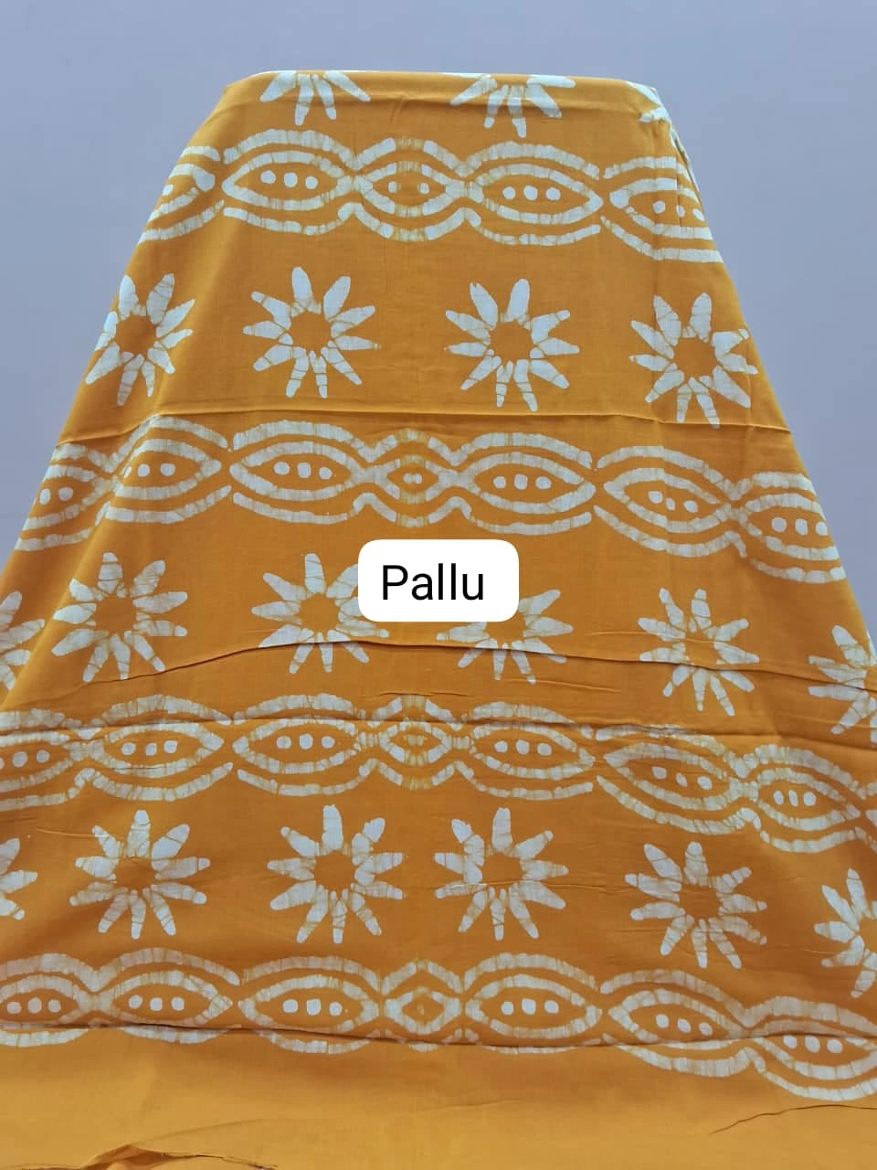 Mango Yellow Soft Cotton Saree Pallu