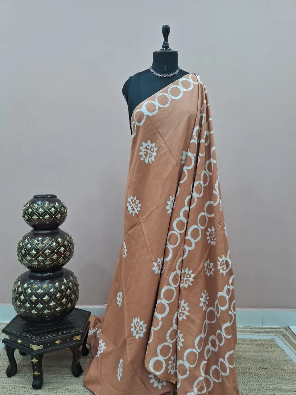 Light Orange Soft Cotton Saree