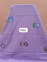Light Lavender Soft Cotton Saree Pallu