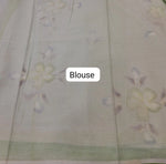 Pure Pista Green Soft Cotton Saree Blouse