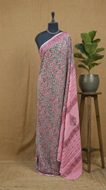Premium Peach Soft Cotton Saree