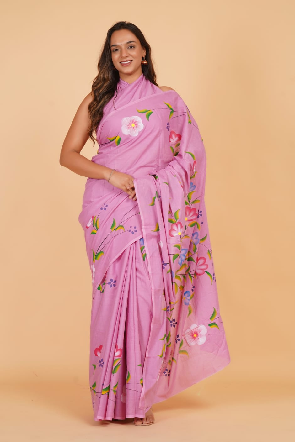 Fuchsia Pink Soft Cotton Saree