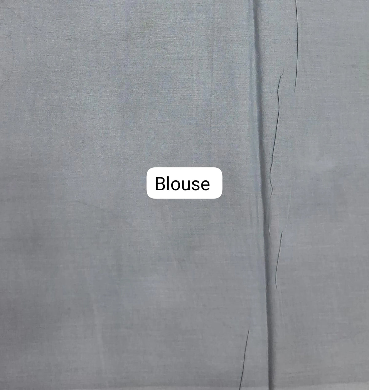 Elegant Grey Soft Cotton Drape Saree blouse