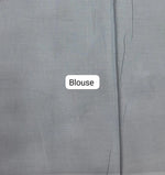 Elegant Grey Soft Cotton Drape Saree blouse