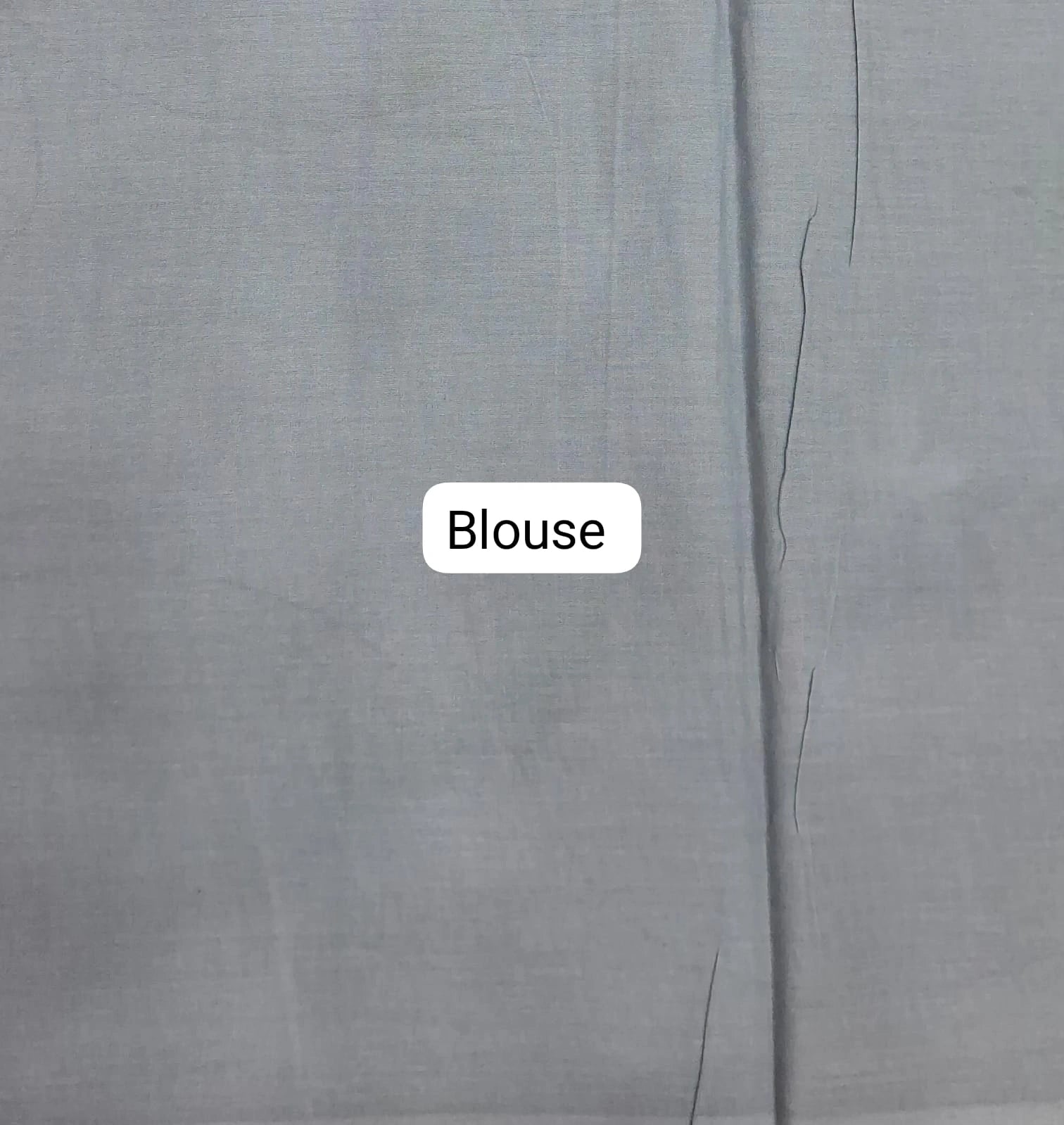 Elegant Grey Soft Cotton Drape Saree blouse