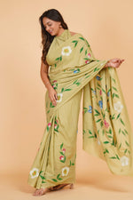 Mehandi Green Soft Cotton Saree 
