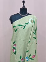 Mehandi Green Soft Cotton Saree 1